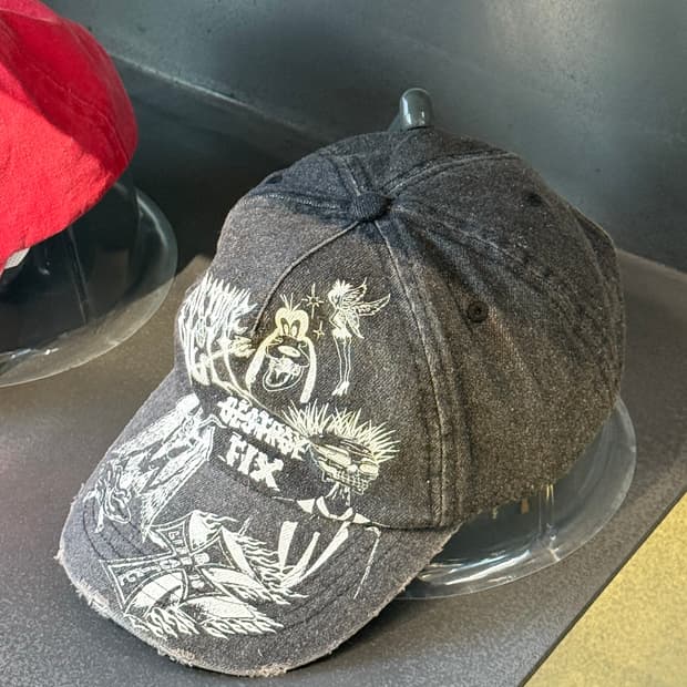 정글스  25ss 그래피티 프린트 워싱 볼캡