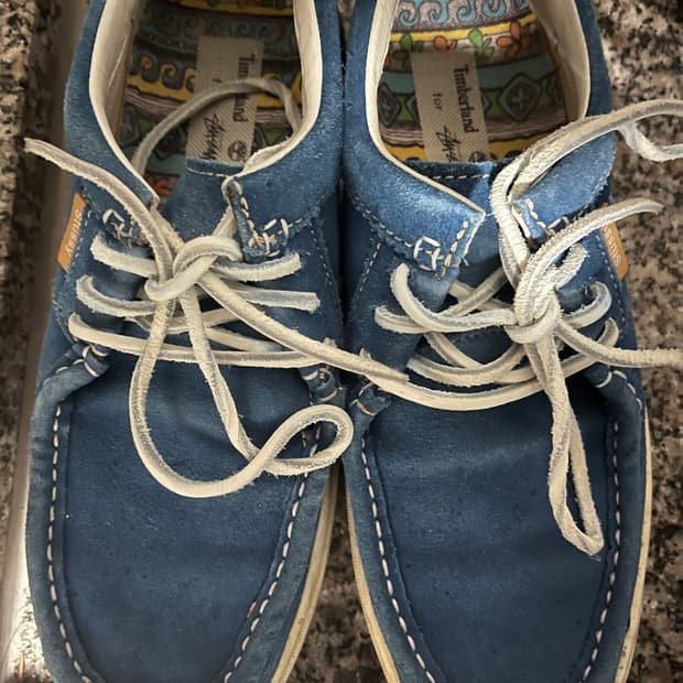 260 스투시x팀버랜드 moc shoes blue