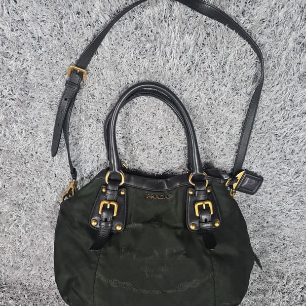 프라다 나일론 금장 토트백 숄더백