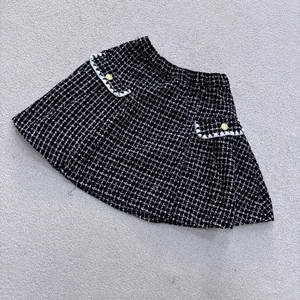 실측확인 H&M 여성 트위드 플레어 미니 스커트 0630E