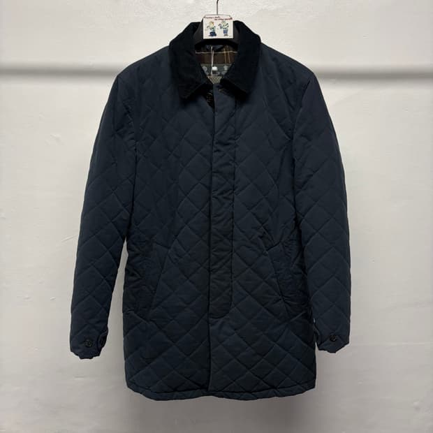 바버 타탄 퀄팅 자켓