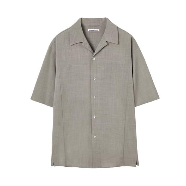 인사일런스 라이트 울 숏슬리브 셔츠 SAND BEIGE