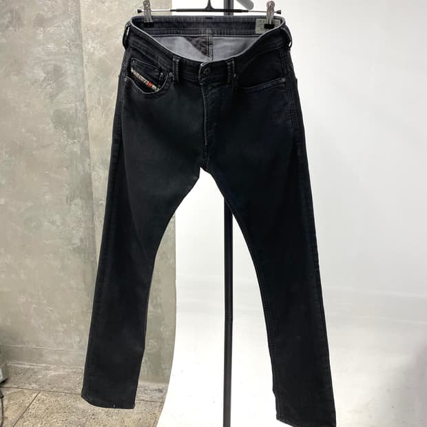 [28] Diesel 디젤 THAVAR 블랙 코팅 슬림진