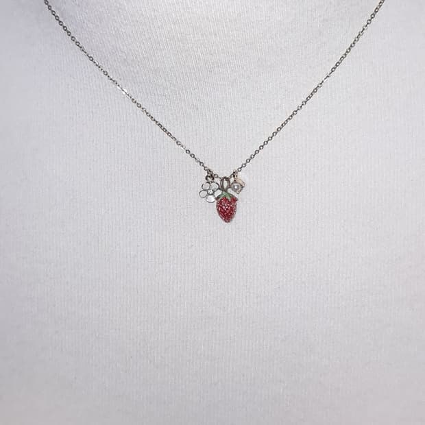 딸기 체인 목걸이