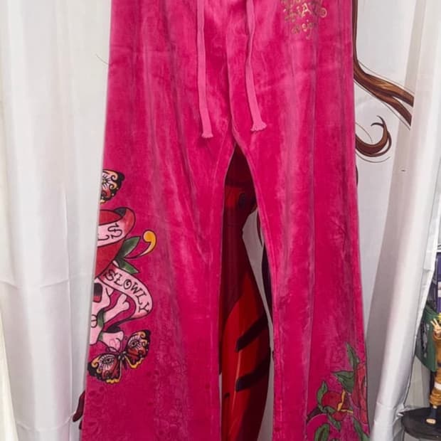 에드하디 벨벳 로우라이즈 팬츠