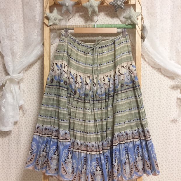 빈티지 shuca 모리걸 히피패턴 스커트