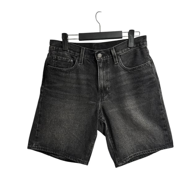 리바이스 468 블랙 워싱 데님쇼츠 28 size