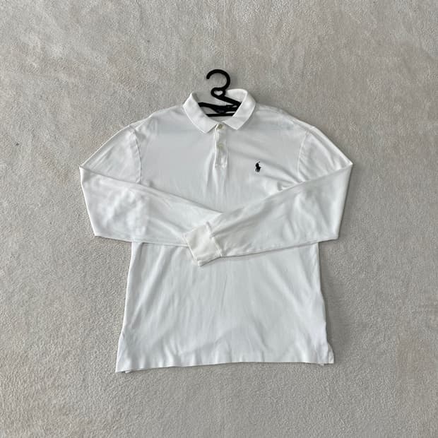 M 폴로 화이트 긴팔카라티 95