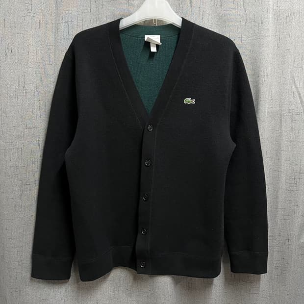 라코스테 라이브 울 니트 브이넥 가디건 L
