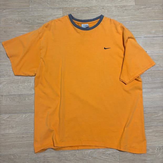 90s 올드 나이키 오렌지 반팔