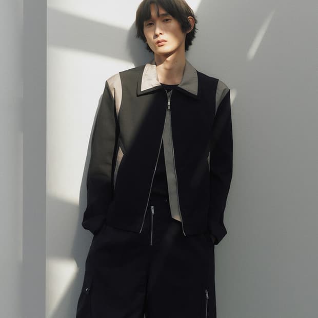 노이어 콘트라스트 오간자 바시티 자켓 (블랙)