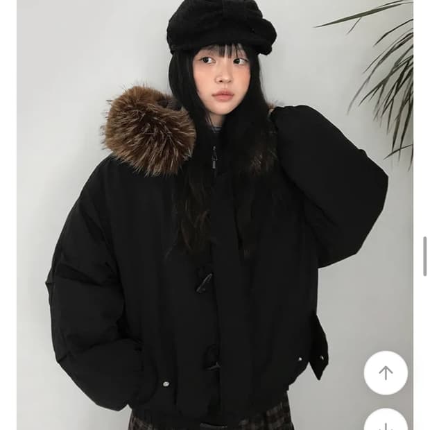 떡볶이 더플 패딩 퍼 후드 새제품