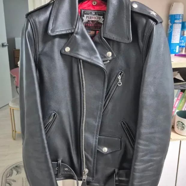 [36]쇼트 퍼펙토 가죽자켓