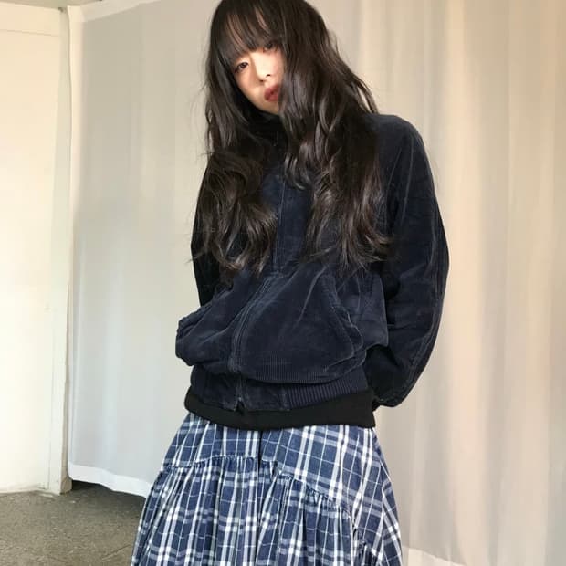 맥그리거 네이비 코듀로이 자켓