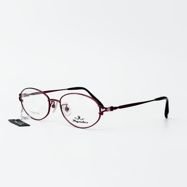 HYADES 버건디 큐빅 데드스탁 빈티지안경