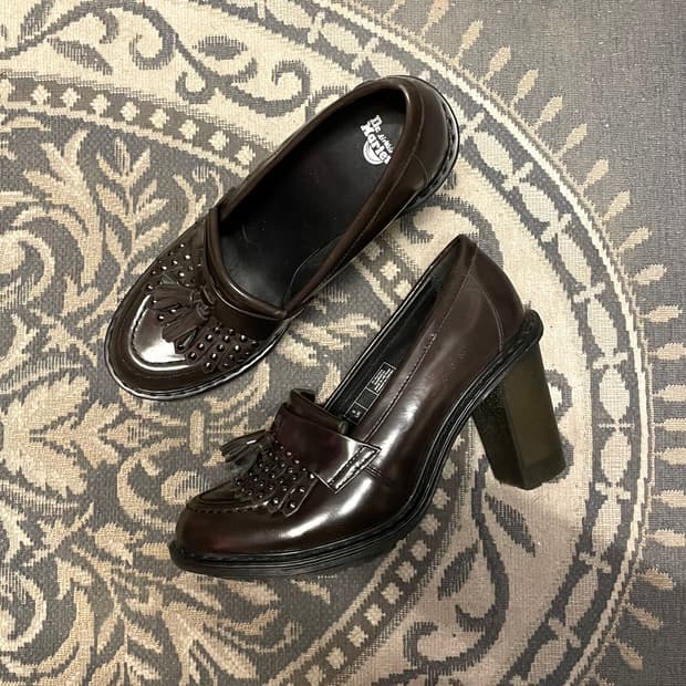 닥터마틴 (우먼) Mairwen 그레이 테슬 로퍼 힐  