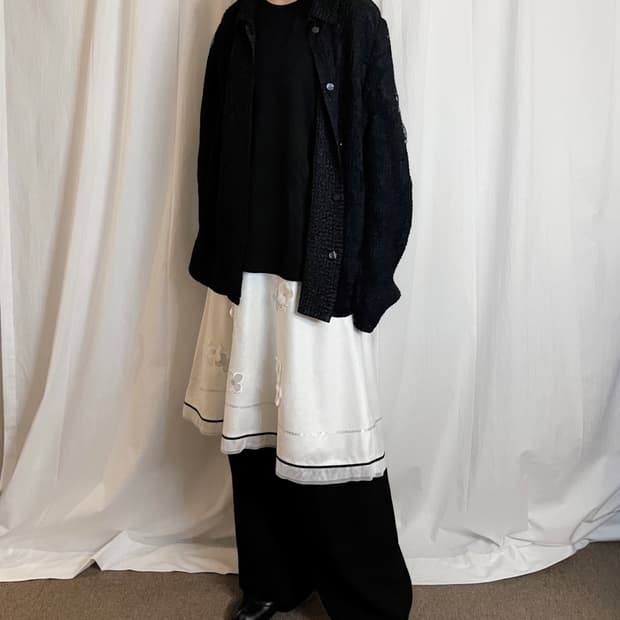 Reversible Textured Jacket - Black