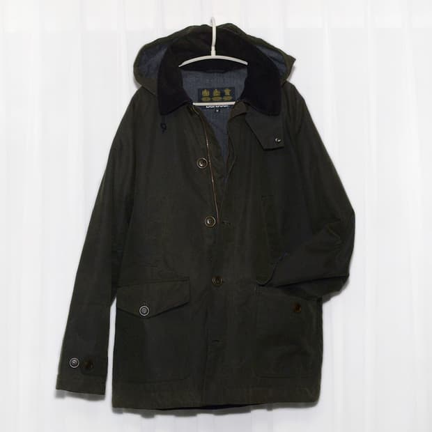 바버 타이들 후드 퀼팅 패디드 왁스 자켓 (M / 100+)