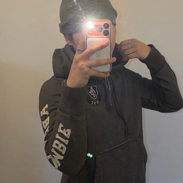 아베크롬비 y2k 그레이 후드