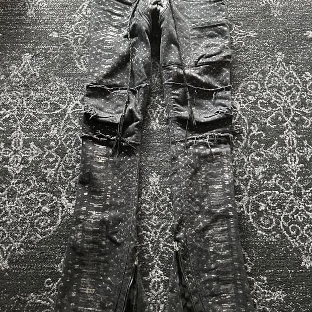 Ifsixwasnine coating python lace up pant