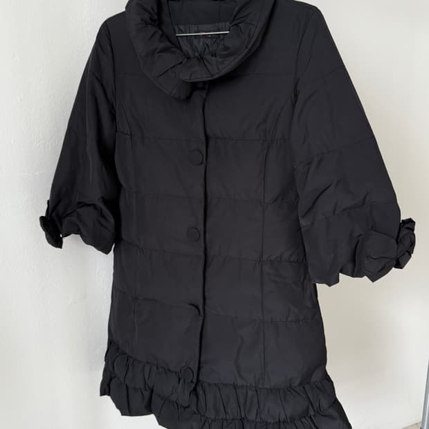 빈티지 7부 슬리브 다운 패딩