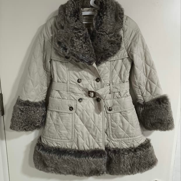 8Y 버버리 키즈 퀼팅 트리밍 코트