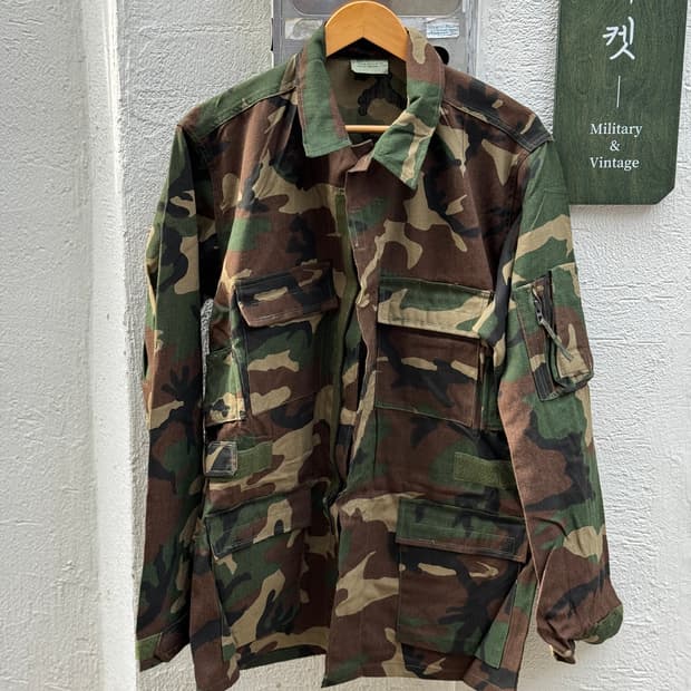 데드스탁) 90s 미공군 우드랜드 카모 셔츠 (M-L)