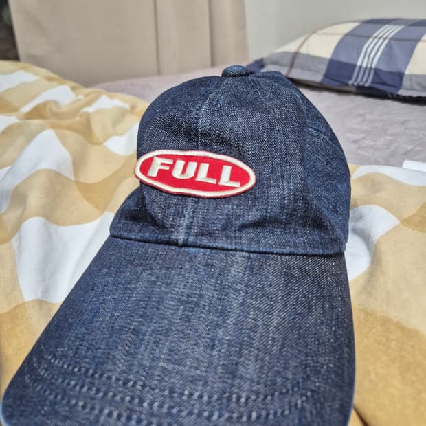 풀카운트 데님 볼캡 레드라운드 로고 (사용감 존재)