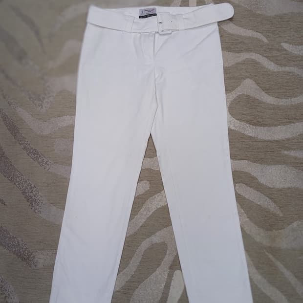 알베르토 비아니 ALBERTO BIANI 화이트와이드 고튼 슬랙스 