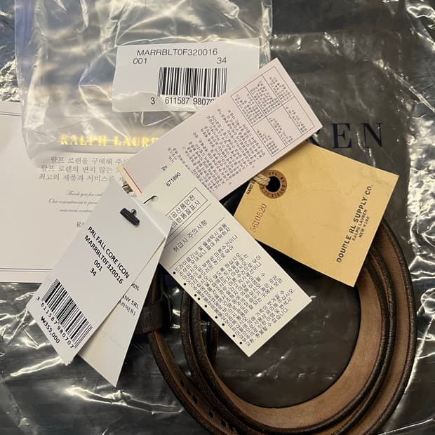 RRL 빈센스벨트 34 새제품