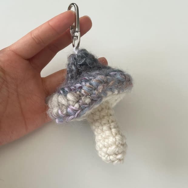 Puffy Mushroom keyring