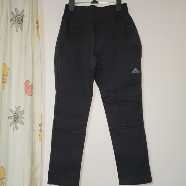 아디다스 여성 블랙 트레이닝 바지 85(S)