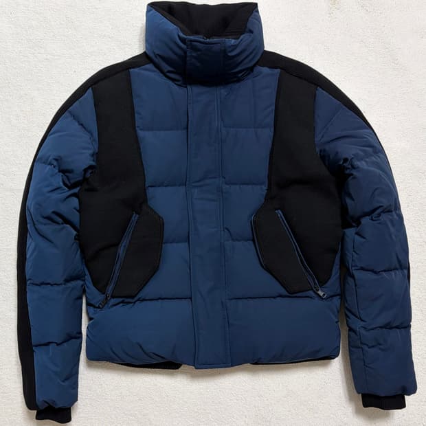 [44] 준지(Juun.J) 니트 믹스 패딩 자켓 (네이비/블랙)