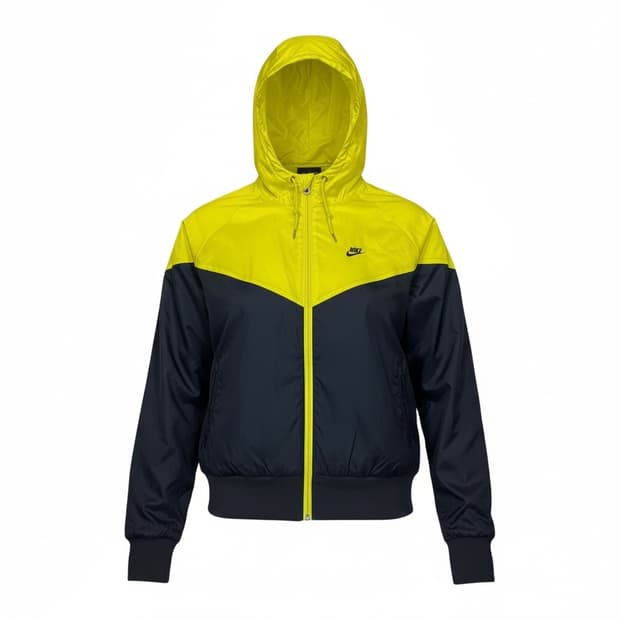 Nike 네이비 옐로우 배색 윈드러너 자켓 