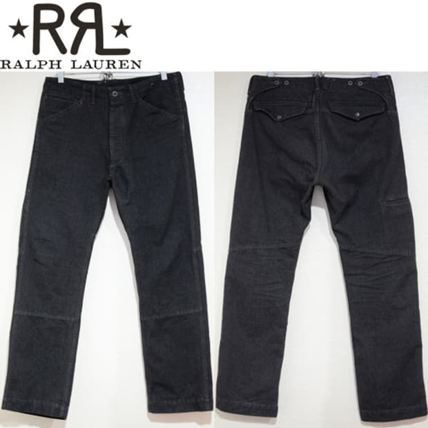 RRL 스트레이트 레그 버튼(탭 데님)