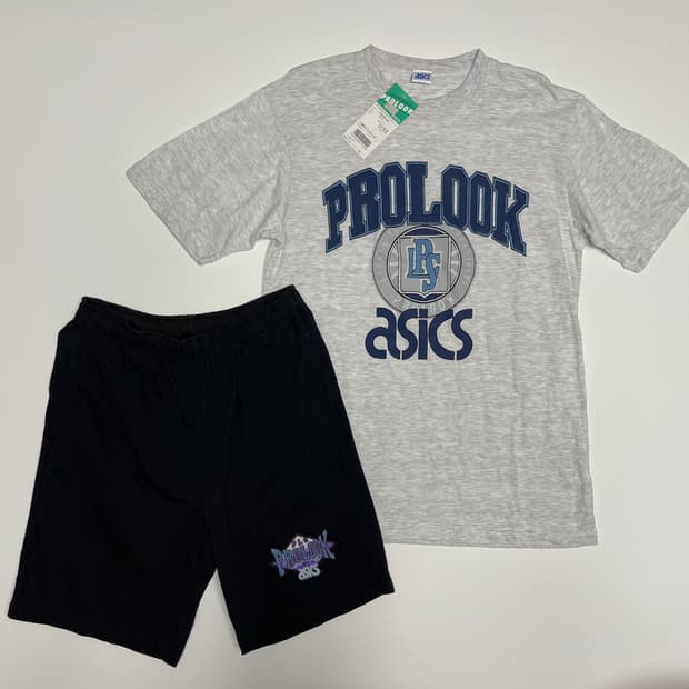 아식스 90s 올드 프로룩 빈티지 티셔츠 셋업 12번 빈티지 ASICS