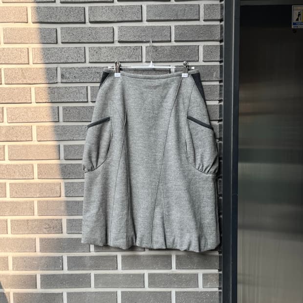 RENAULT BIS 벌룬 울 스커트