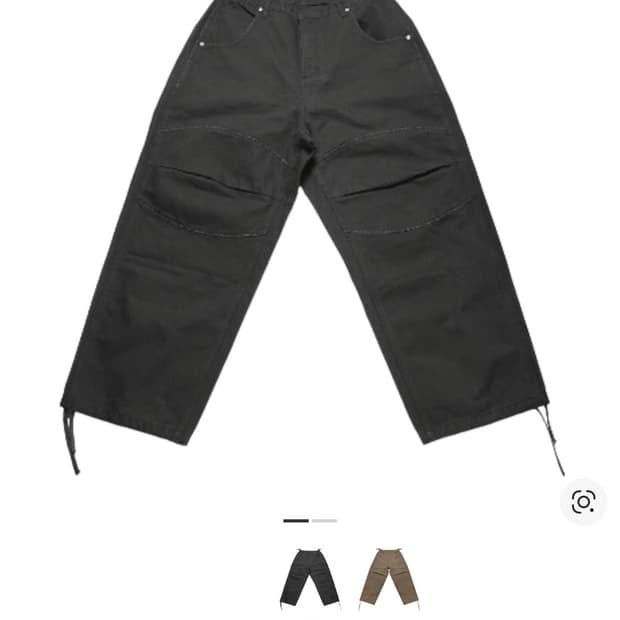 (M) mjd 캔버스 3D 니 팬츠 차콜