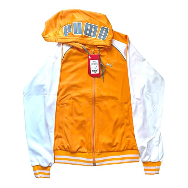 Rare Y2K Puma Orange Hooded Track Jacket