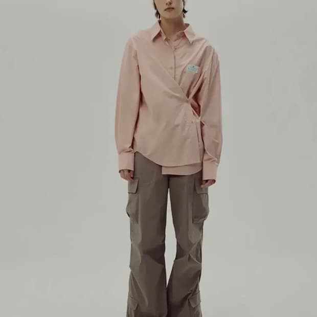 시눈 CLASSIC COTTON SHIRT 살몬 핑크