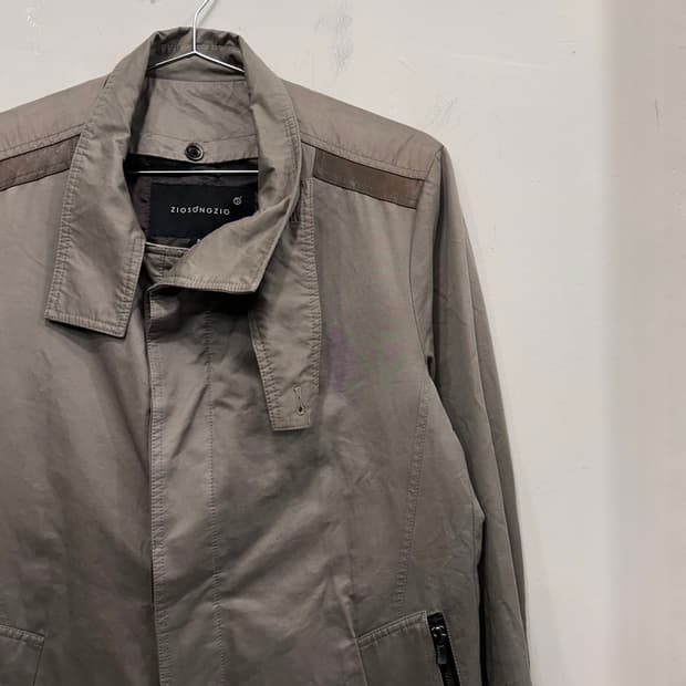 지오송지오 히든버튼 하프 트렌치 피코트