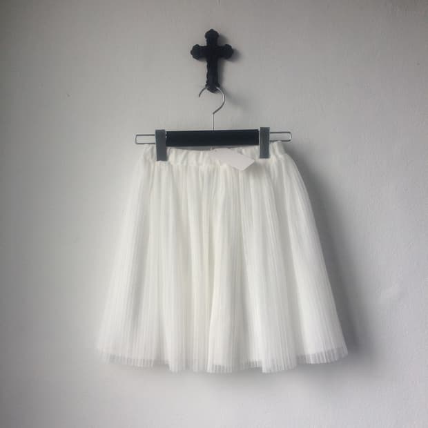 Pleats sha mini skirt