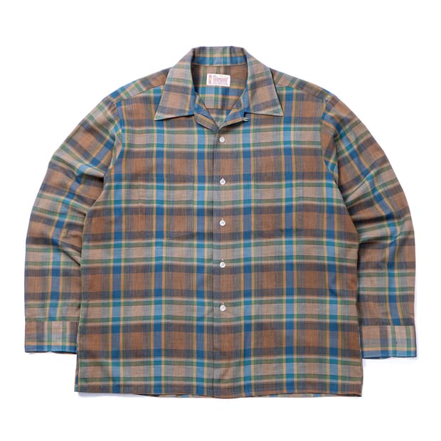 70s Towncraft Loop Collar Check Shirt 