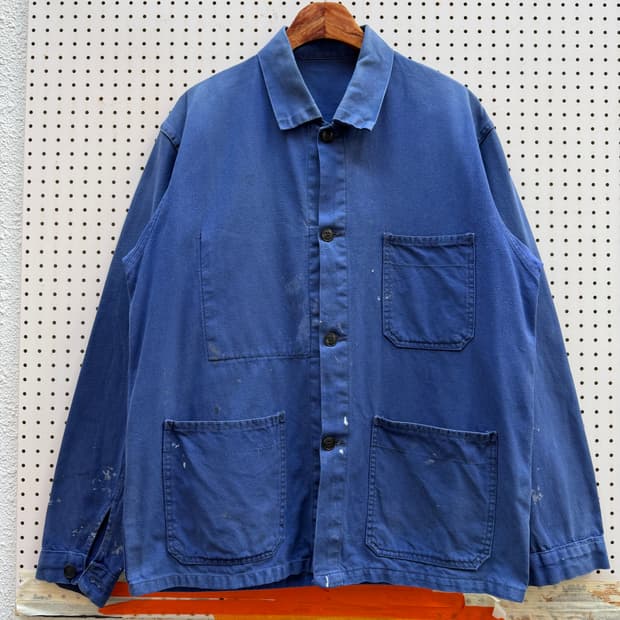 FADED WASHED BLUE OLD VINTAGE 프렌치워크자켓
