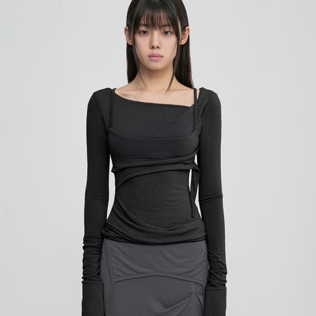 플레어업 레이어드 뷔스티에 롱슬리브