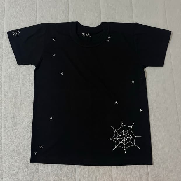 Custom 거미줄 반팔티 BLACK