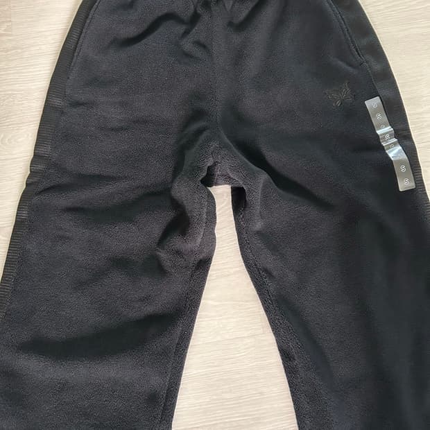 유니클로 니들스 플리스 와이드 팬츠 블랙 S 사이즈