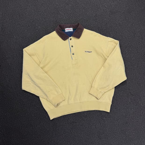 M)맥그리거 빈티지 브라운 카라 스웻셔츠