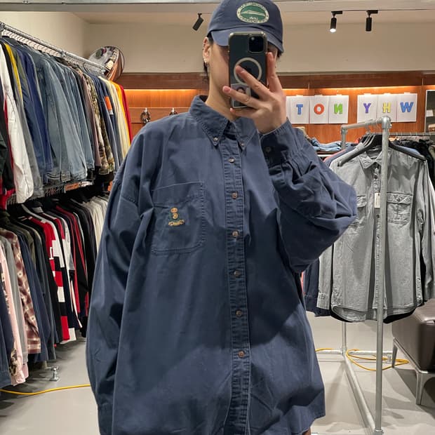 CHAPS 빅사이즈 코튼 셔츠