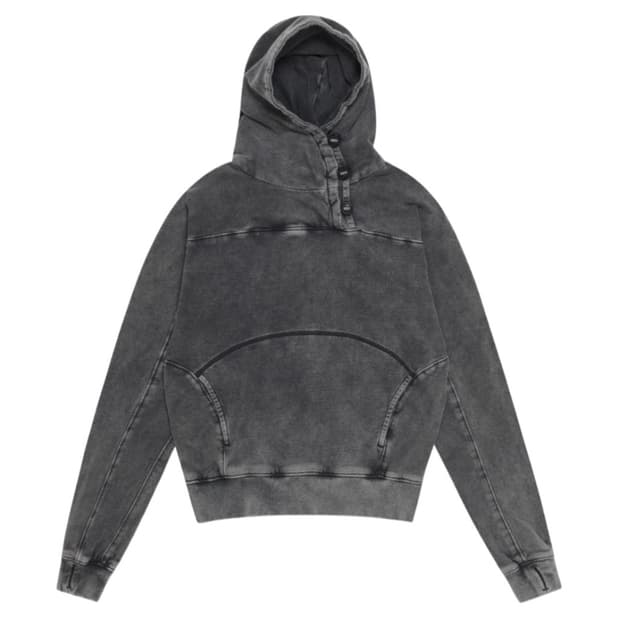 [4사이즈] 혜인서 버튼 후디 차콜 
